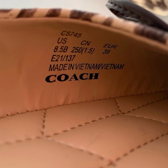 Coach Annabel Snakeskin Pointed Toe Ballet Flats - Picture 15 of 16